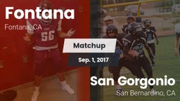 Matchup: Fontana  vs. San Gorgonio  2017