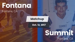 Matchup: Fontana  vs. Summit  2017