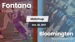 Matchup: Fontana  vs. Bloomington  2017
