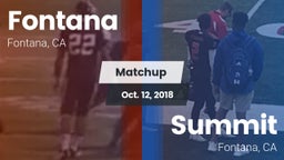Matchup: Fontana  vs. Summit  2018