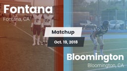 Matchup: Fontana  vs. Bloomington  2018