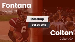 Matchup: Fontana  vs. Colton  2018