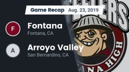 Recap: Fontana  vs. Arroyo Valley  2019