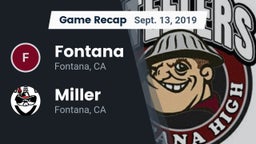 Recap: Fontana  vs. Miller  2019