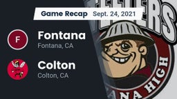 Recap: Fontana  vs. Colton  2021