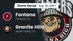 Recap: Fontana  vs. Granite Hills  2021