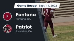 Recap: Fontana  vs. Patriot  2023