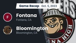 Recap: Fontana  vs. Bloomington  2023