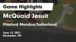 McQuaid Jesuit  vs Pittsford Mendon/Sutherland Game Highlights - June 12, 2021