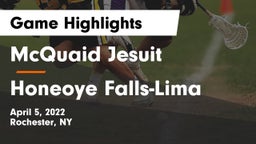 McQuaid Jesuit  vs Honeoye Falls-Lima  Game Highlights - April 5, 2022