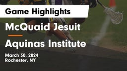 McQuaid Jesuit  vs Aquinas Institute  Game Highlights - March 30, 2024