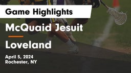 McQuaid Jesuit  vs Loveland  Game Highlights - April 5, 2024