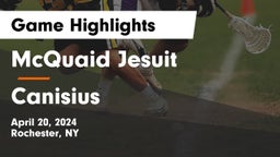 McQuaid Jesuit  vs Canisius  Game Highlights - April 20, 2024