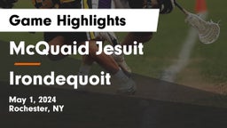 McQuaid Jesuit  vs  Irondequoit  Game Highlights - May 1, 2024