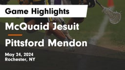 McQuaid Jesuit  vs Pittsford Mendon  Game Highlights - May 24, 2024