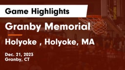 Granby Memorial  vs Holyoke , Holyoke, MA Game Highlights - Dec. 21, 2023