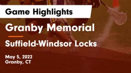 Granby Memorial  vs Suffield-Windsor Locks  Game Highlights - May 5, 2022