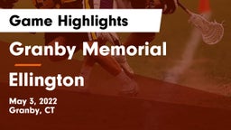 Granby Memorial  vs Ellington  Game Highlights - May 3, 2022