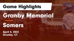 Granby Memorial  vs Somers  Game Highlights - April 4, 2023