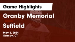 Granby Memorial  vs Suffield  Game Highlights - May 2, 2024