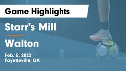 Starr's Mill  vs Walton  Game Highlights - Feb. 5, 2022