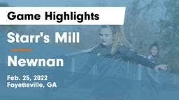 Starr's Mill  vs Newnan  Game Highlights - Feb. 25, 2022