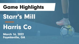 Starr's Mill  vs Harris Co Game Highlights - March 16, 2022
