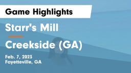 Starr's Mill  vs Creekside (GA) Game Highlights - Feb. 7, 2023
