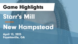Starr's Mill  vs New Hampstead  Game Highlights - April 13, 2023