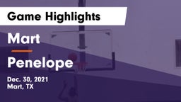 Mart  vs Penelope  Game Highlights - Dec. 30, 2021