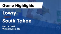 Lowry  vs South Tahoe  Game Highlights - Feb. 9, 2022