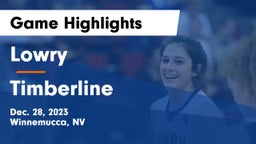 Lowry  vs Timberline  Game Highlights - Dec. 28, 2023