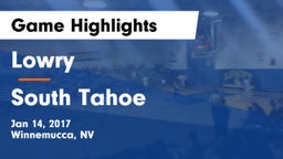 Lowry  vs South Tahoe  Game Highlights - Jan 14, 2017