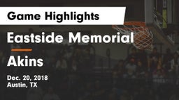 Eastside Memorial  vs Akins  Game Highlights - Dec. 20, 2018