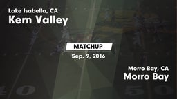 Matchup: Kern Valley High vs. Morro Bay  2016