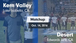 Matchup: Kern Valley High vs. Desert  2016