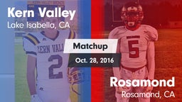 Matchup: Kern Valley High vs. Rosamond  2016