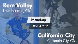 Matchup: Kern Valley High vs. California City  2016