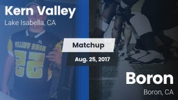 Matchup: Kern Valley High vs. Boron  2017