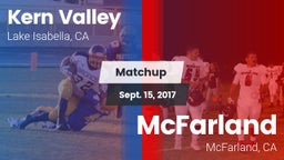 Matchup: Kern Valley High vs. McFarland  2017
