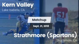Matchup: Kern Valley High vs. Strathmore (Spartans) 2018