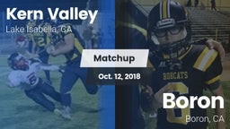 Matchup: Kern Valley High vs. Boron  2018