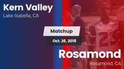 Matchup: Kern Valley High vs. Rosamond  2018