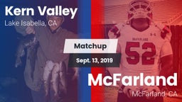 Matchup: Kern Valley High vs. McFarland  2019