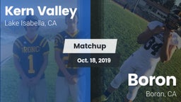 Matchup: Kern Valley High vs. Boron  2019