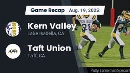 Recap: Kern Valley  vs. Taft Union  2022