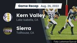 Recap: Kern Valley  vs. Sierra  2022