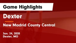 Dexter  vs New Madrid County Central  Game Highlights - Jan. 24, 2020