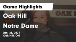 Oak Hill  vs Notre Dame  Game Highlights - Jan. 23, 2021