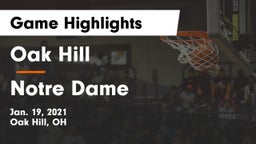 Oak Hill  vs Notre Dame  Game Highlights - Jan. 19, 2021